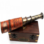 Messingkarbiga teleskoop Meressingist Spyglass kogutav kodukontori sisekujundus 38,1 cm t&ouml;&ouml;tav kokkupandav meremehe monokulaarne kingitus