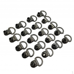 20tk saapapaelad, neetidega haagid Camp/nahkjalatsite jaoks, must, 9x14mm