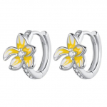 Daisy Flower K&otilde;rvar&otilde;ngad 925 H&otilde;bedane Roosa Kollane Liller&otilde;ngas K&otilde;rvar&otilde;ngad Naistele Pulmakihlamine Tsirkooniumoksiidi originaal ehe kingitus must