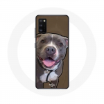 Samsung Galaxy S20 pluss Pitbull Dog valge hall &uuml;mbris