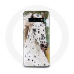 Coque pour Samsung Galaxy S10 Edge Appaloosa Cheval blanc