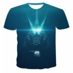 Godzilla Vs Monster King Kong T-s&auml;rk 3D digiprindiga T-s&auml;rk Multikas Poistele T&uuml;drukutele L&uuml;hikeste varrukatega suver&otilde;ivad Kingitus 150cm