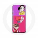 Coque pour Samsung Galaxy J5 2017 BTS BT21 Cooky Et Tata Bangtan V Et Jungkook Fanart