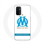 Valge taustaga &uuml;mbris Oppo A54 5G Olympique de Marseille logo jaoks