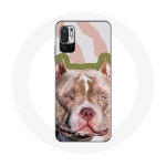 &Uuml;mbris Xiaomi Redmi Note 10T 5G pruuni Pitbull Dog jaoks