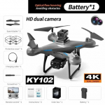 KY102 droon HD kahe kaameraga aerofotograafia 360 takistuste v&auml;ltimise WIFI FPV optilise voolu nelja teljega RC lennukite laste m&auml;nguasjad kingitus Dual camera 4K