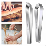 2 Pieces Fish Bone Tweezers Garlic Plier, Multipurpose Easy to Use Chef Garnishing Tool Plucking