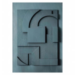 P&otilde;hjamaade pruun 3D-efekt Geomeetriline abstraktne l&otilde;uendimaal Moodsad minimalistlikud pildid Seinakunst Esteetiline plakat Elutoa sisustus 50x70cm