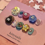 Kommide dopamiini multifilm armas k&auml;sitsi valmistatud k&uuml;&uuml;nte kandmine lastele l&otilde;bus v&auml;ikesed silmad, armsad ja lahedad eemaldatavad k&uuml;&uuml;ned S mitmev&auml;rviline