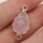1 tk V&auml;ike looduslik kivi tervendav kristall&uuml;hendus, pisarakujuline kuldse serva ripats&uuml;hendused ehete valmistamiseks DIY kaelakee tarvikud 16x26 mm 14x26mm