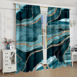 2 paneeliga marmorist tekstuuriga kardinad Luksuslikud kardinad magamistoa elutuppa K&ouml;&ouml;gi aknakardinad Cortinas Para Sal&oacute;n Varraste tasku W50xH130(CM)x2PCS-Rod pocket