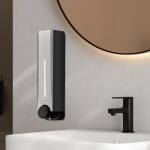 500 ml k&auml;sitsi &scaron;ampooni seebi dosaator, mis on taast&auml;idetav vannituppa, vastupidav ja mugav valge