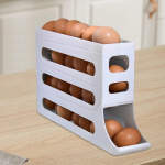 Automaatselt keritav munaresti hoidja hoiukarp munakorvi konteineri korraldaja, kokkurullitav k&uuml;lmkapp k&ouml;&ouml;gimuna dosaator kollane