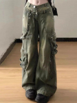 Ameerika vintage mitme lukuga disainiga teksad Naiste High Street vabaaja sirged teksap&uuml;ksid, naiste harajuku mood, kuumad t&uuml;drukud laia s&auml;&auml;rega teksad M antiikne pronksiv&auml;rv