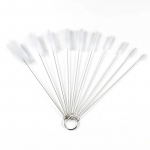 10 tk / komplekt p&otilde;huhari puhastushari, roostevabast terasest nailonist katseklaasihari, piimapudelihari, tassihari, multifunktsionaalne hari 10pcs/set valge