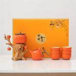 1 Komplekt Hurmaa Laisk Teekomplekt Keraamiline Teekeetja Hurmaa Automaatne Teekomplekt K&otilde;rgekvaliteediline Teekann Teetass Kinkekarbid Kodu Restoran Hotell Kontor Teetarvikud One Set