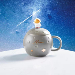 Spetsiaalne sf&auml;&auml;riline kruus, astronauti disain, keraamiline veetass, kohvitass, piimatass, suure mahutavusega hommikus&ouml;&ouml;gitass