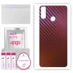 apgo skin sticker film foil vinyl for the BACK compatible with Huawei Y8s, scratch-resistant, easy to install - Carbon Chameleon CAKA5