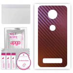 apgo skin sticker film foil vinyl for the BACK compatible with Motorola Moto Z3, scratch-resistant, easy to install - Carbon Chameleon CAKA5