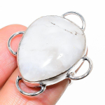 Natural Rainbow Moonstone Gemstone 925 Sterling Silver Gift Ring Size 7 y1a41