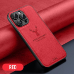 Luksuslik riidest nahast hirvepea mustriga &uuml;mbris iPhone 15 14 13 12 11 Pro X XR XS Max 7 8 Plus jaoks, p&otilde;rutuskindel pehme tagakate For iPhone SE2022