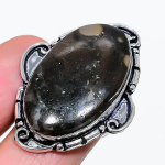Natural Boulder Opal Gemstone 925 Sterling Silver Jewelry Ring Size 8 z8k96