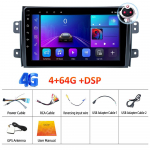REAKOSOUND Android 9'' HD Peegel Autoraadio M&auml;ngija Universaalne Bluetooth GPS Navigatsioon Heli WIFI 2006 - 2016 Suzuki SX4 jaoks 4+64