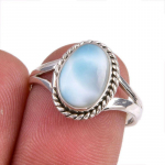 Natural Republic Larimar v&auml;&auml;riskiviga 925 h&otilde;bedast kinkes&otilde;rmus S.7 z0Z94