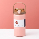 1,2L roostevabast terasest termoveepudeli termosed vaakumkolb k&otilde;rrekummiga kaasaskantav k&uuml;lmade kuumade jookide termostops Fitness 1200ml roosa