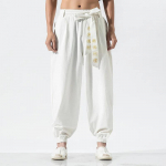 FiveFive Jaapani vabaaja kimono p&uuml;ksid lahtised Harajuku p&uuml;ksid Jaapani meeste traditsioonilised Aasia riided Yukata stiilis tikitud haaremi kost&uuml;&uuml;m, suur suurus XXXXXL valge