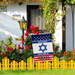 Me seisame Iisraeli aia lipul Iisraeli sisehoovi lipp 12 &times; 18 kahepoolne Ameerika perekonna s&otilde;pruse kaunistusb&auml;nner One Size