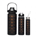 3 tk. Gradient plastiktopsi komplekt, suure mahutavusega spordiveepudel v&auml;listingimustes reisimiseks m&otilde;eldud j&otilde;usaalis treenimiseks kaasaskantav tass One Size