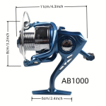 Kalastusrull 1tk 12+1 kuullaagrid 5.2:1 &uuml;lekandearv Merevee ja magevee &otilde;ues kokkupandava k&auml;epidemega kalastustarbed &otilde;ngitsejale AB1000