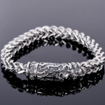 Massiivne punkrokk pealuu k&auml;ev&otilde;ru meeste parimad s&otilde;brad jalgrattur Ehted gooti roostevabast terasest meeste kett k&auml;ev&otilde;rud magnetklambriga 21CM h&otilde;be