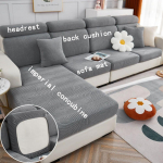 Beežid hallid rohelised venivad diivanikatted kodusisustus Universaalne silmkoeline istme libisemisvastane kate, pehme sektsioondiivani kaitsed diivan sofa mat cover