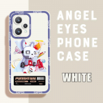 iPhone'i jaoks Samsung Huawei Honor Xiaomi Redmi OPPO Realme Vivo telefoni&uuml;mbris, v&auml;rvitud muster, pehme kummist t&auml;iskaanega kaamera kaitse disain kest Xiaomi 12T/12T Pro valge