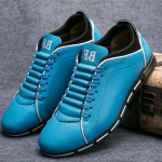 Meeste &auml;rilised nahast kingad mokasiinkingad Hingavad Meeste vabaaja jalan&otilde;ud Mugavad jalatsid meestele 44 sinine