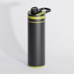 27 Oz veepuhastuspudeli filter matkamiseks, telkimiseks, elluj&auml;&auml;miseks, reisimiseks kollakas-roheline