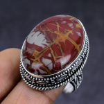 Noreena Jasper Gemstone 925 Sterling Silver gift Jewelry Ring Size 8 T7e32