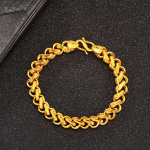 Imitatsioonist 24k kullast keerutatud Boss kett meeste ja naiste k&auml;ev&otilde;rud Tai kett Liiva kullast v&otilde;rgust kuulsuste k&auml;ev&otilde;ru 8mm