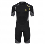 Unisex t&auml;iskasvanute 3/2 mm l&uuml;hike neopreenist m&auml;rg&uuml;likond Shorty Short M&auml;rg &Uuml;likond Kajakk Surfila M hall/must