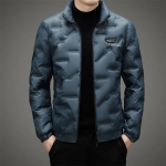 Meeste moekas soe talvine stiilne krae, kerge paksendatud disainiga mantel vabaaja &otilde;huke korea versioon, l&uuml;hike pikkus 5XL