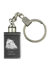 Finnish Lapphund, Finnish Lapponian Dog - Crystal key ring with dog photo, illuminated key ring, unique gift by Art-Dog brand