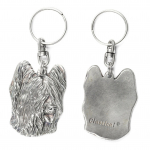Briard, Berger de Brie - Silver-plated pendant with a dog in a decorative box, handbag decoration, backpack pendant by Art-Dog brand