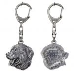 Bernese Mountain Dog, Berner Sennenhund - Silver-plated key ring with a dog in a gift box, handbag decoration, backpack pendant by Art-Dog brand
