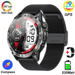 SACOSDING V&auml;lis-GPS spordis smartwatch Meeste Bluetooth-k&otilde;ne IP68 veekindel AMOLED-ekraan Kompass Smartwatch 2024 uus mudel