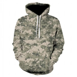 Uus mugav avara pikkade varrukatega mood vabaaja 3D digiprintimine kamuflaažiga kapuutsiga pullover meeste kampsun S