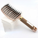 Naiste m&auml;rgade lokkis juuste lahtikammimise juuksehari Harja ja nailonist juukseharjad Peanaha masseerimiskamm Salongi juuksuri stiliseerimisvahendid 25*7cm