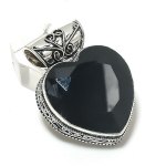 Natural Black Spinel Gemstone 925 Sterling Silver Jewelry Pendant 1.77 c3l18