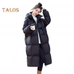 Talvine sulemantel Paksendatud polsterdatud kapuutsiga kaelakaitsetaskud T&otilde;mblukuga suletavad taskud Tuulekindlad Kuumapidavus Igap&auml;evane k&uuml;lma ilmaga v&auml;lisriided Puuvill M kohv